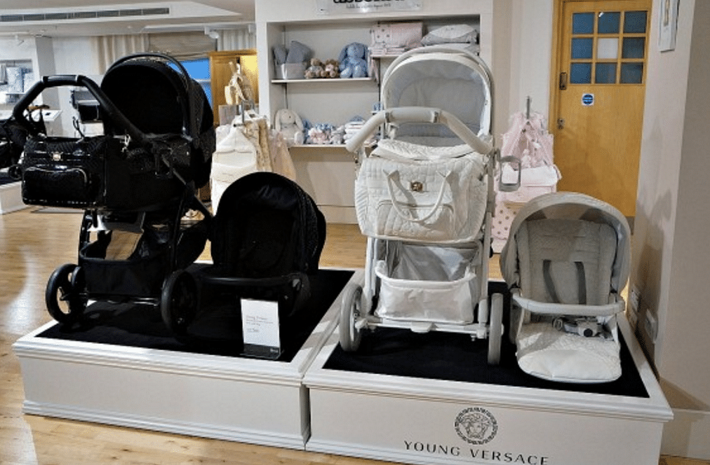 versace baby stroller